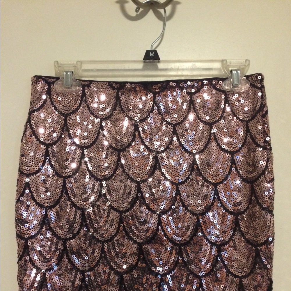 Lily Rose pink and black sequin skirt, medium